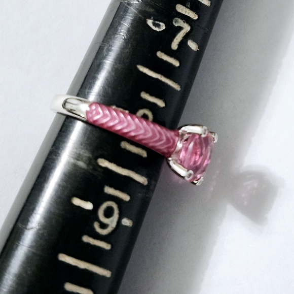 1.25 ct Pink topaz silver ring New - Picture 13 of 13
